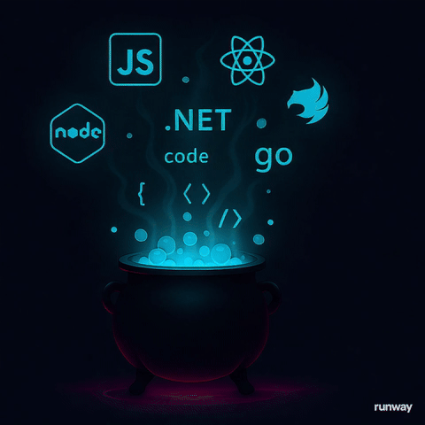 Code bubbling in a cauldron